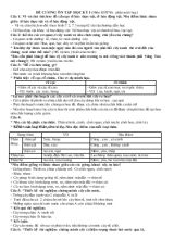 Đề cương ôn tập học kỳ I môn sinh học 6